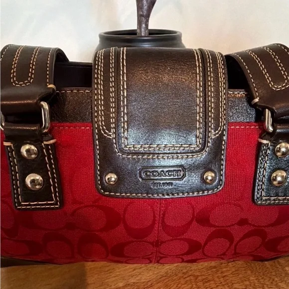 COACH BUNDLE Cherry Red Stachel Bag Set - Picture 6 of 8